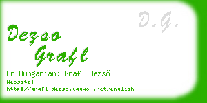dezso grafl business card